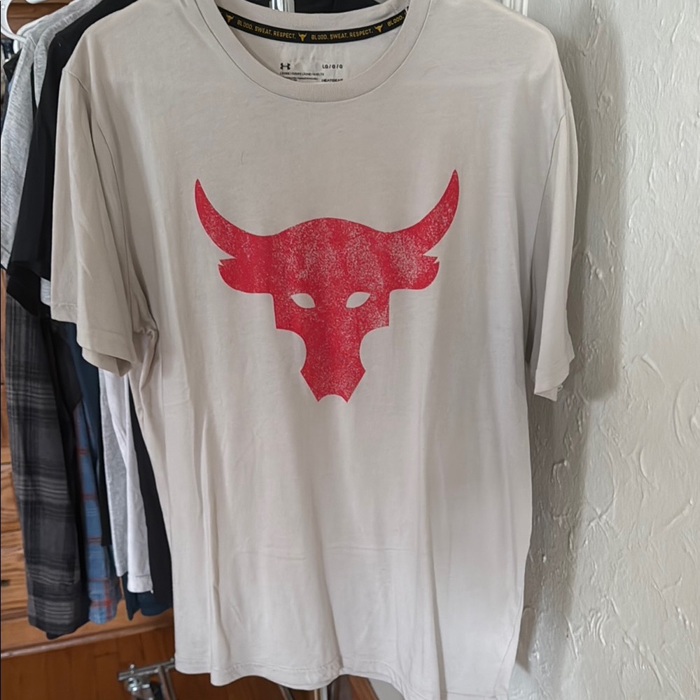 Under Armour White T-Shirt with Red Bull Logo